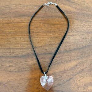 Heart-Shaped Pink Pendant Necklace